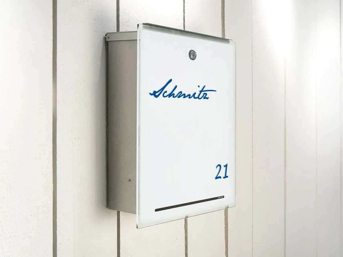 Briefkasten Letterman 3 Weiss incl. LED Licht