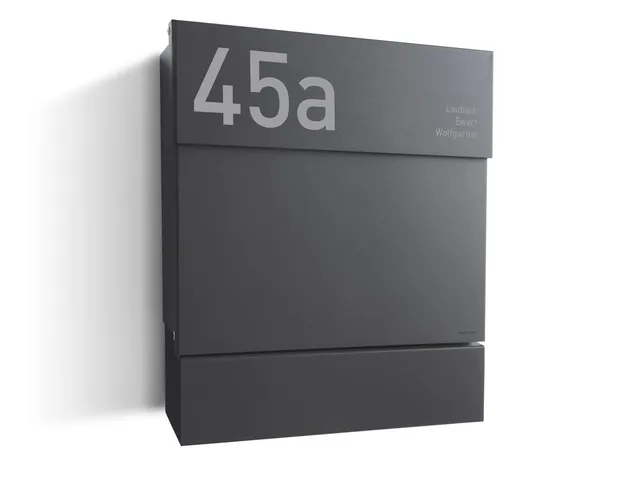 Briefkasten Letterman 5 Anthrazit (RAL 7016) inkl. LED Licht
