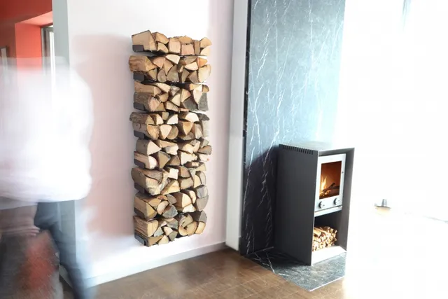Kaminholzregal Wooden Tree Wand groß