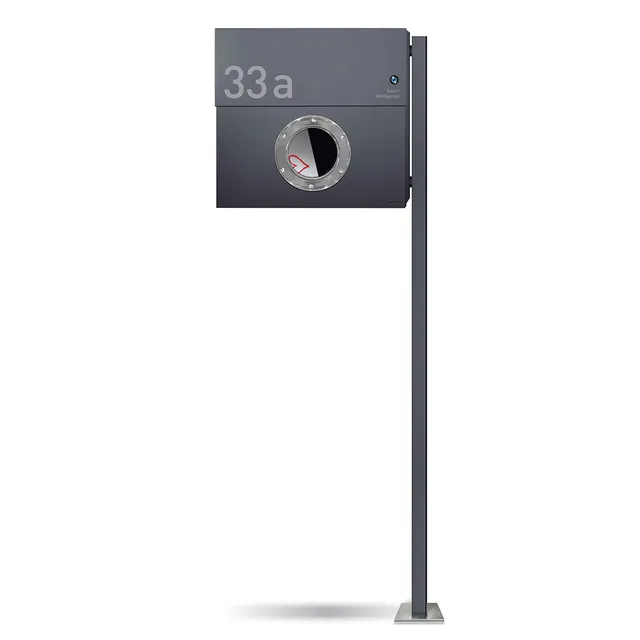 Standbriefkasten Letterman XXL K Anthrazit (RAL 7016) inkl. LED Licht